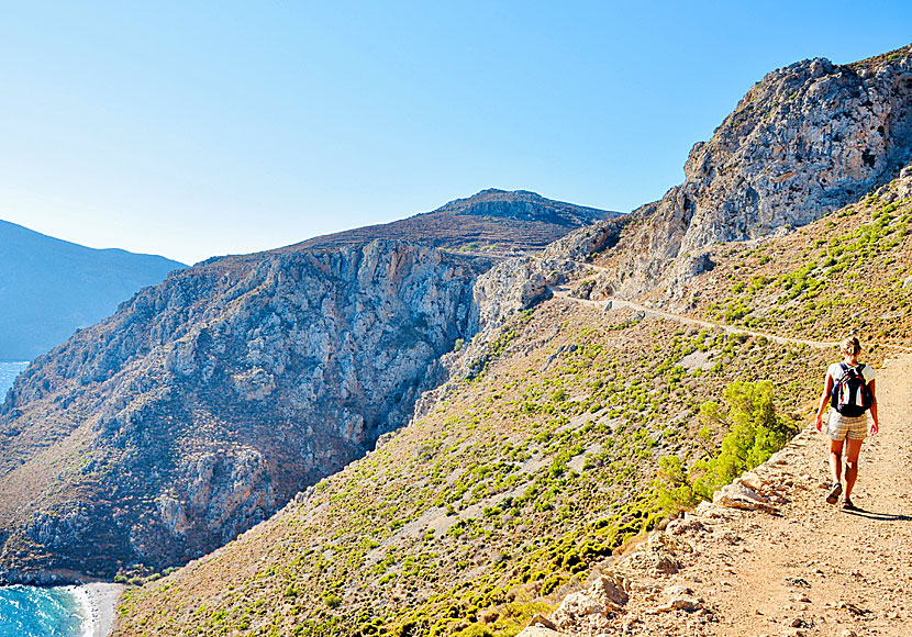 From Agios Ioannis church, it is a 2.6 milometer hike to the uninhabited village of Gera on Tilos.