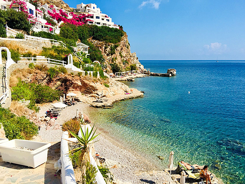 The best beaches on Tilos. Ilidi Rock beach.