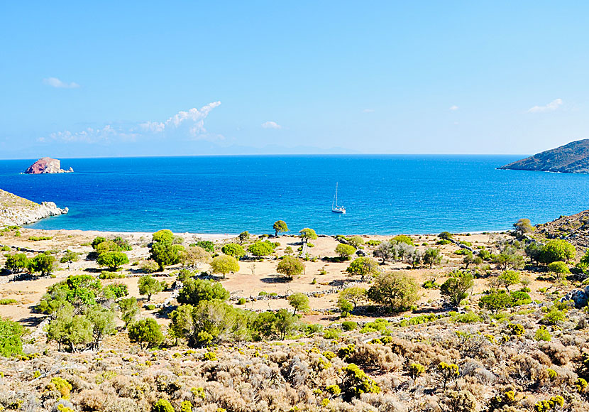 Lethra is the best beach on Tilos.