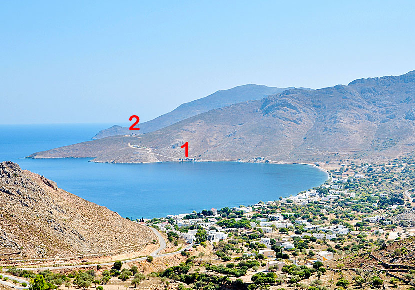 The killer slope in Livadia bay, between Restaurant Faros and Agios Ioannis church, is the hardest part of the hike to Gera.