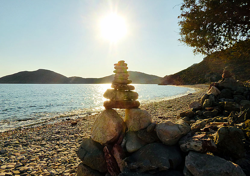 The sunrise seen from Lethra beach on Tilos.