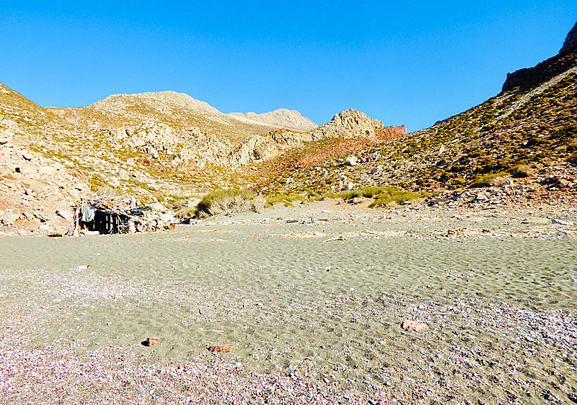 Some of Tilos beaches are difficult to access, Tholos is one of them.