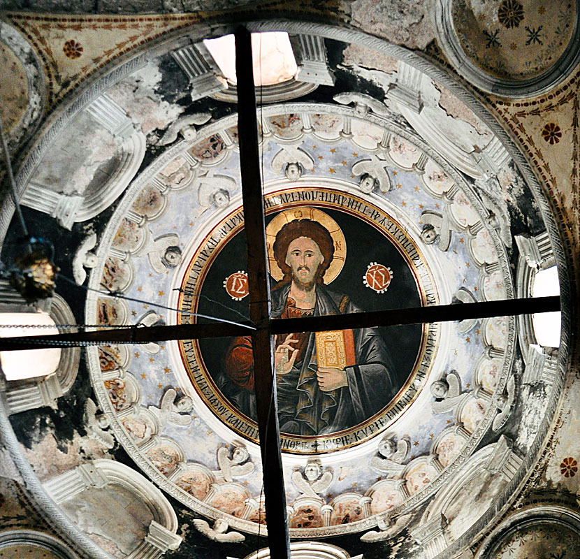 The monastery of Agios Panteleimon on Tilos in Greece is originally from the late 15th century.