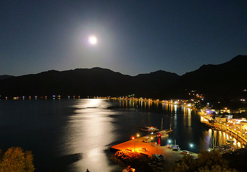The beatiful full moon in Livadia in Tilos island.