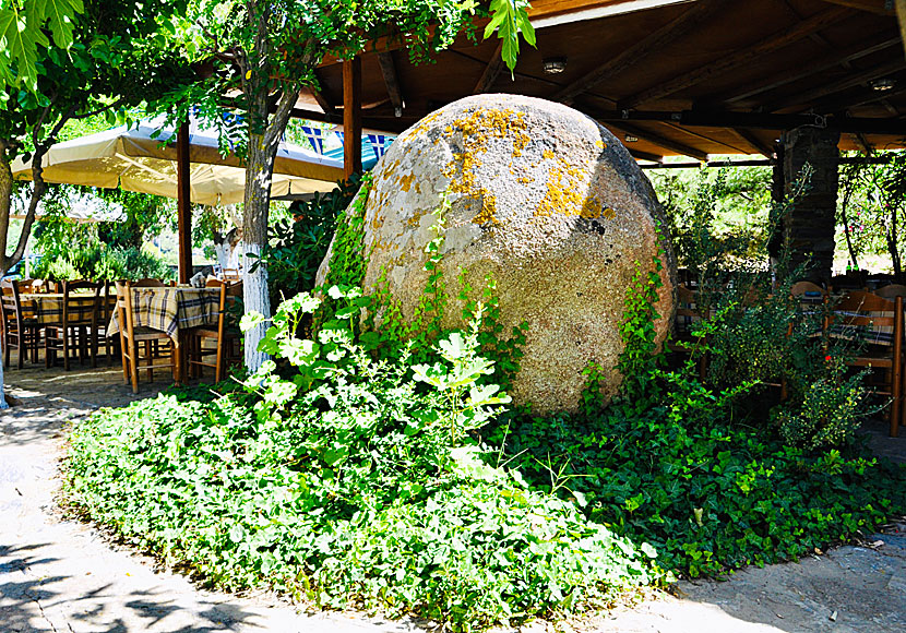 Gigantic boulders in Volax on Tinos in Greece.