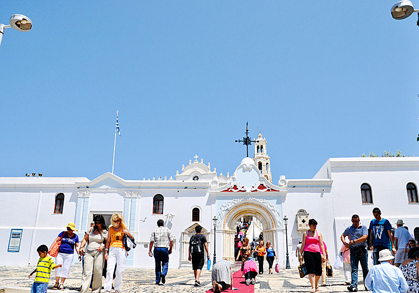 The grand entrance to Panagia Evangelistria.