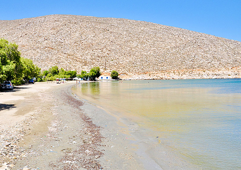 The best beaches on Tinos. Panormos beach.