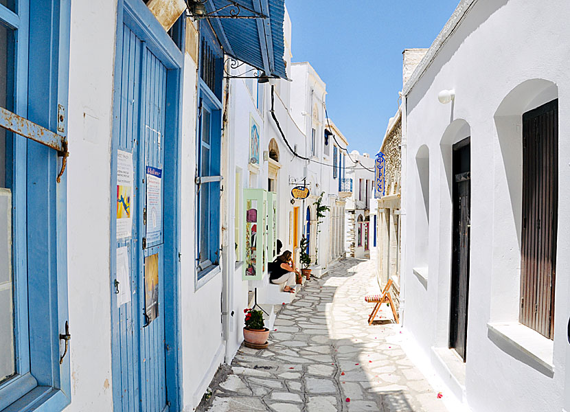 The marble village of Pyrgos on Tinos in Greece.