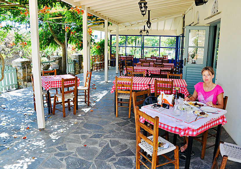 Do not miss the tavern in Mesi, located along the road to Livada beach, on Tinos in Greece.