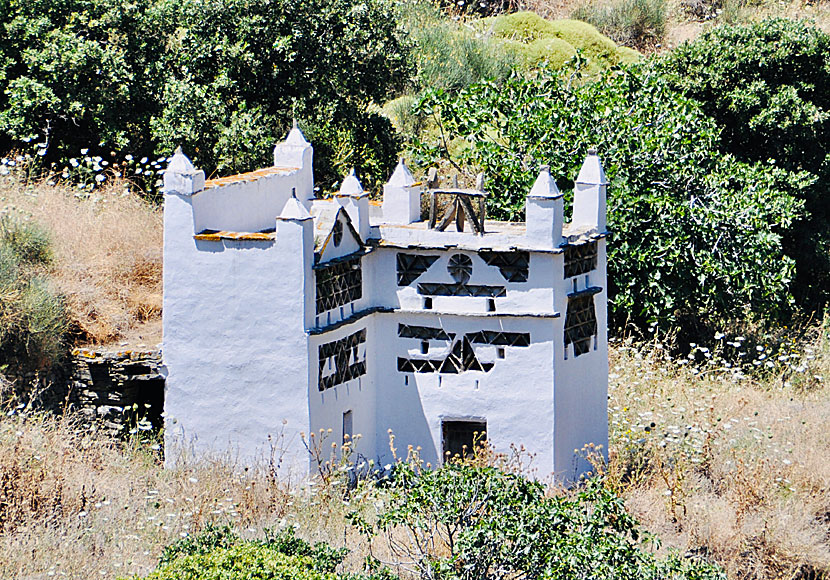 Pigeon house in Agapi on Tinos in Greece.
