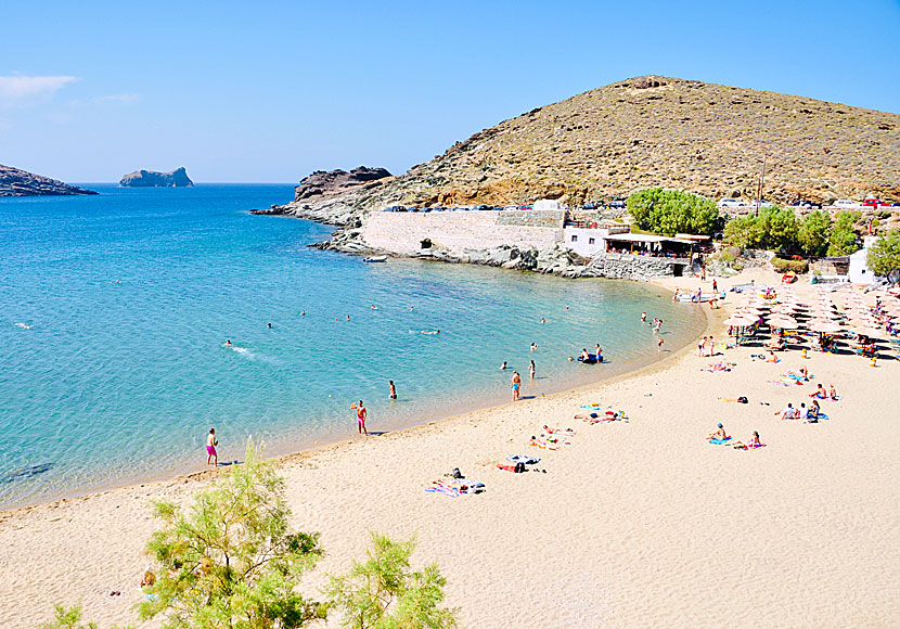 Do not miss Tinos best beach, Kolymbithra, which is located near the village of Agapi.