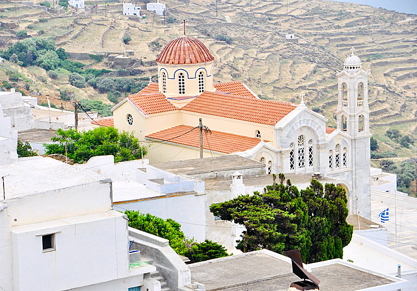 The church in Isternia on Tinos in Greece.