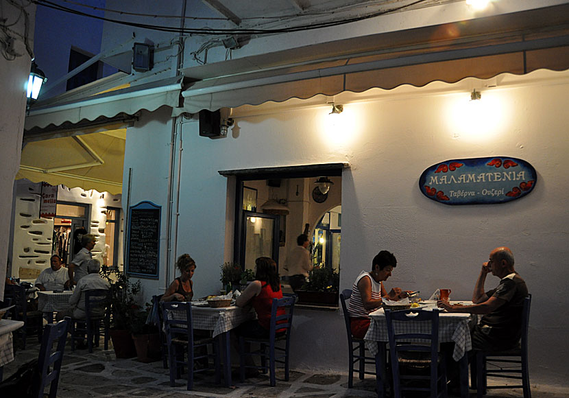 Restaurant Malamatenia in Tinos Town.