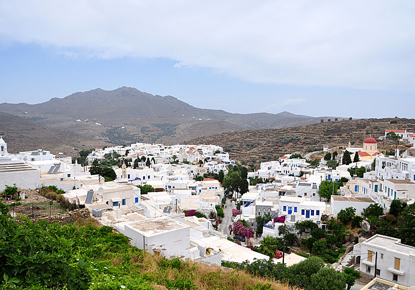The marble village of Pyrgos is one of the finest villages on Tinos in the Cyclades.