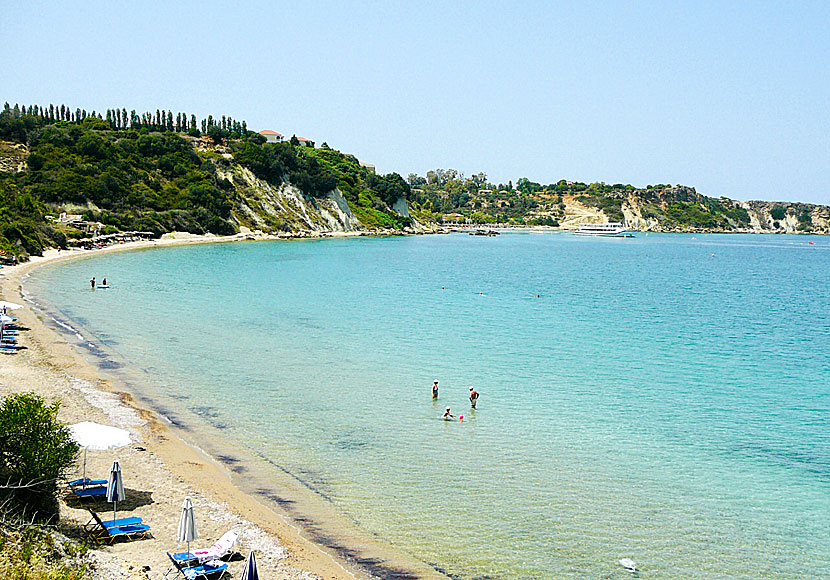 Porto Roma beach in Vasilikos on Zakynthos.