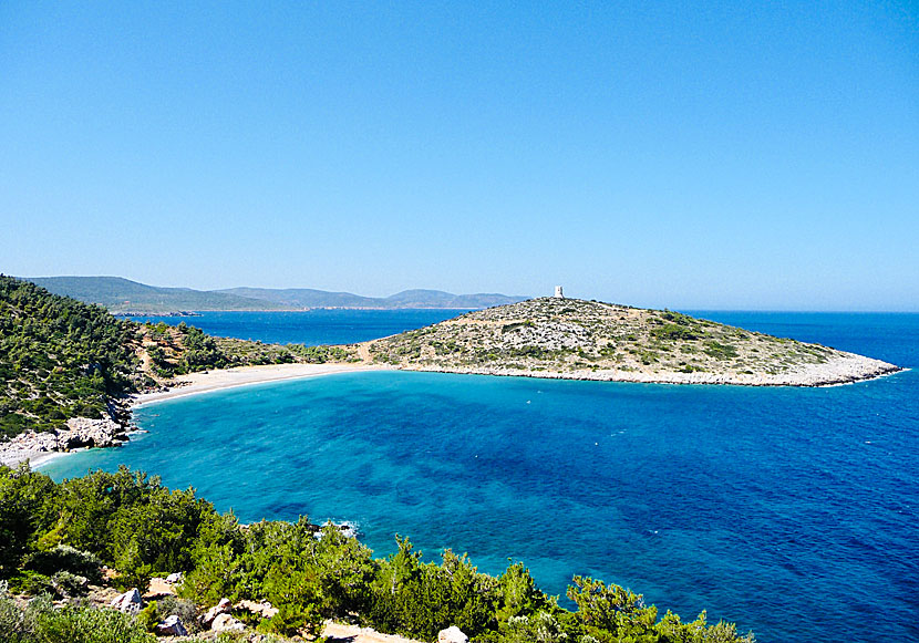 Trachili beach on Chios in Greece.