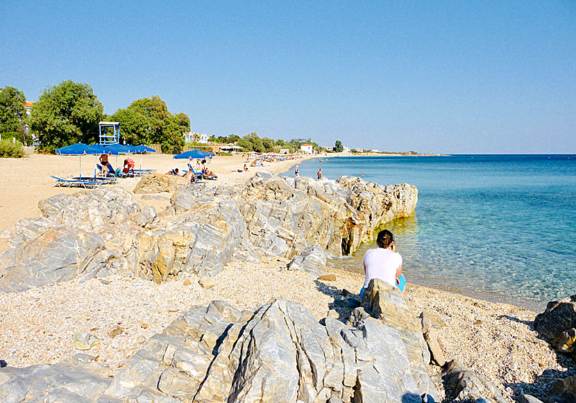 Agios Isidoros beach is the best beach on Lesvos in Greece. 