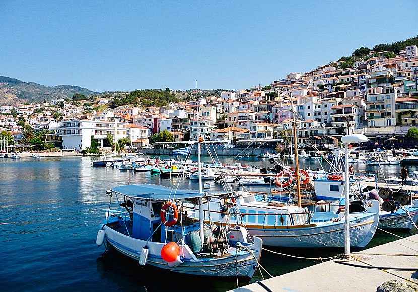 Plomari on Lesvos is the capital of ouzo in Greece.