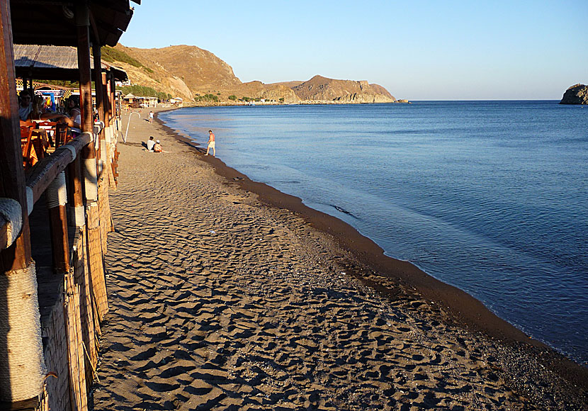 Skala Eressos, home village of the poet Sappho, is one of Lesvos coziest villages and beaches.