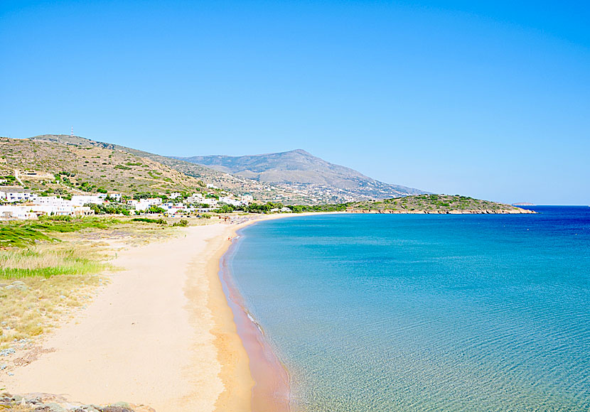 Andros has just as fine sandy beaches as Naxos, of which Agios Petros beach is a good example.
