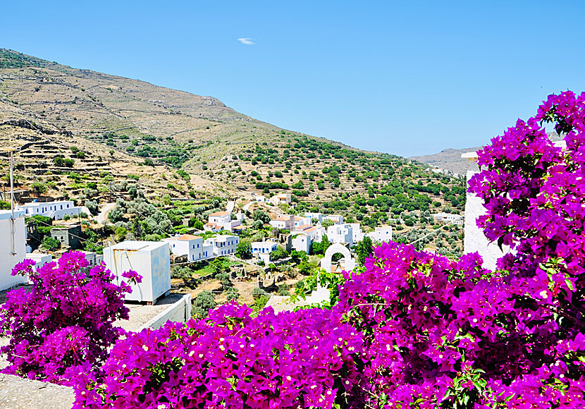 The beautiful village of Aidonia on Andros in the Cyclades.
