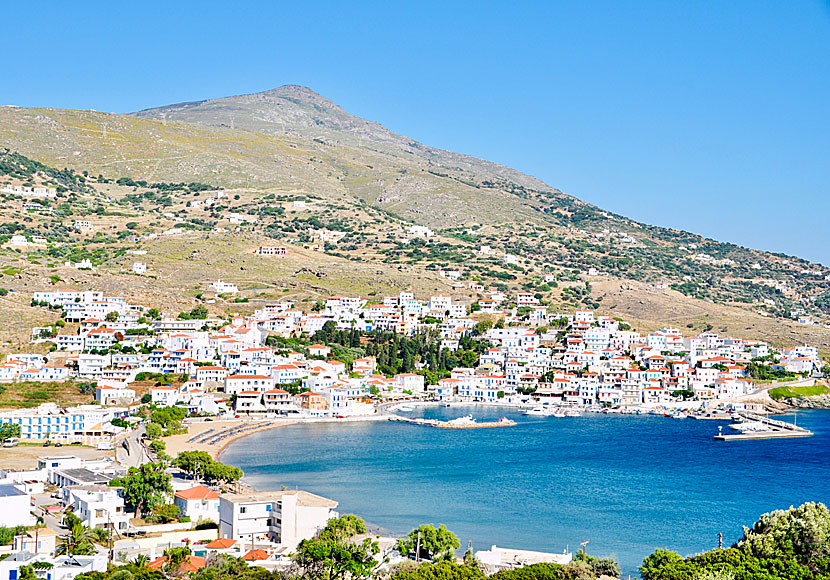 Andros island in Greece. Accommodation. Beaches. Villages. Ferries.