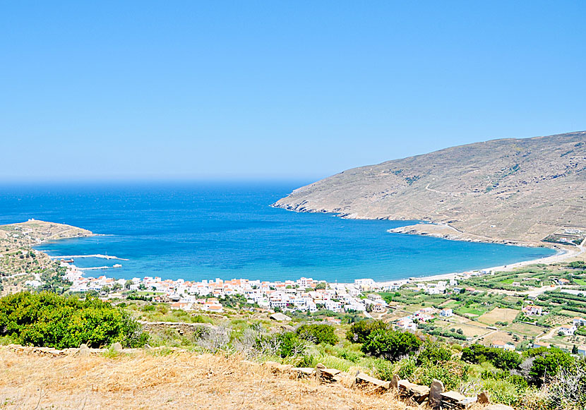 Ormos Korthiou is one of several cozy villages on the island of Andros.