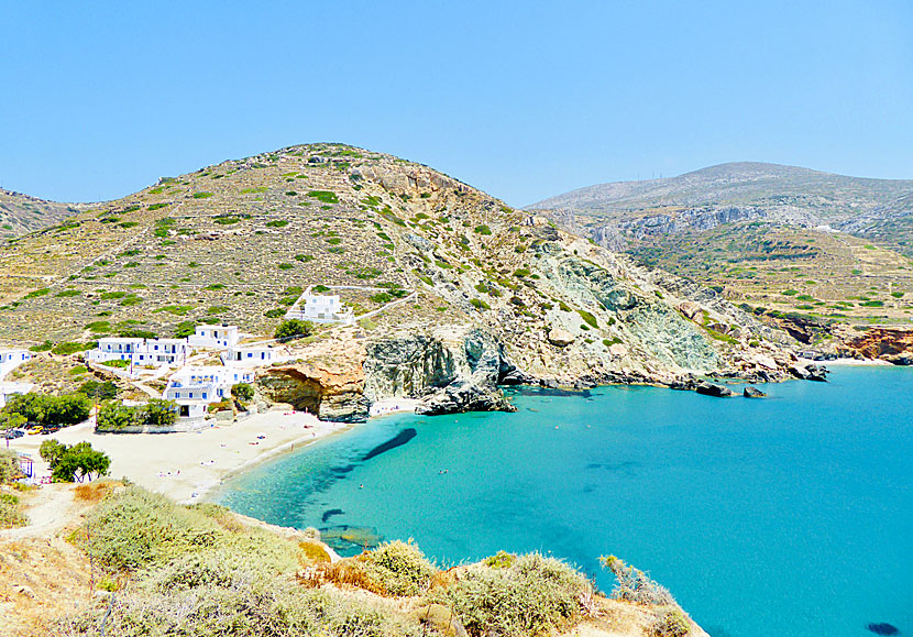 Angali is one of the best beaches on Folegandros in Greece.