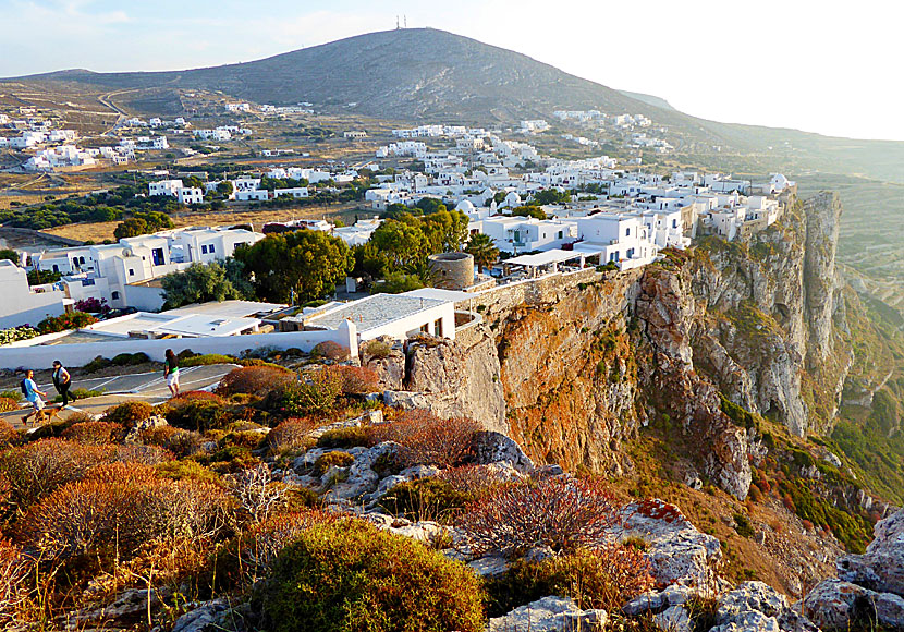 Car-free Chora on Folegandros in the Cyclades is very beautiful.