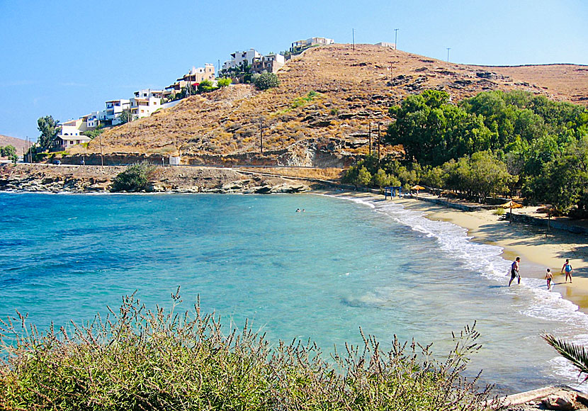 Gialiskari beach between Korissia and Vourkari on the island of Kea in Greece.