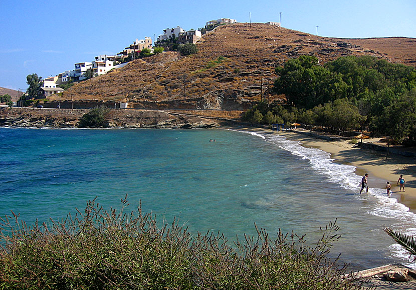Gialiskari beach between Korissia and Vourkari in Kea island.