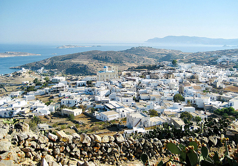 Chora on Kimolos in Greece. 