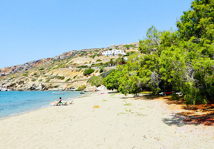 Tsigouri is one of Schinoussas most popular beaches. 