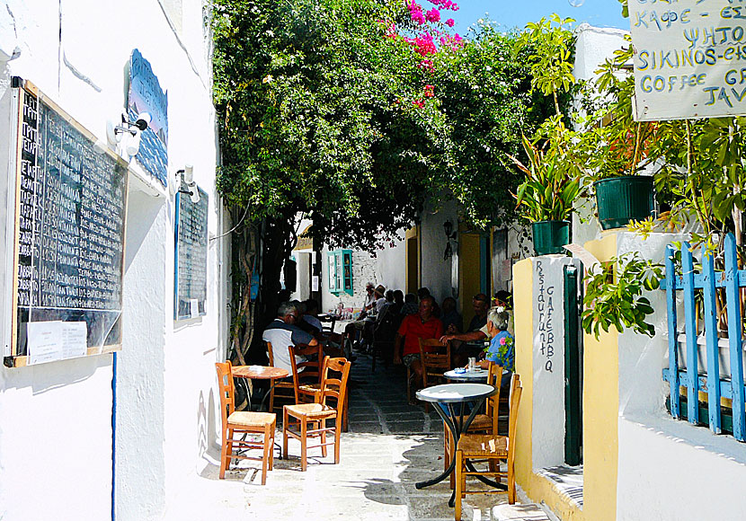 The villages of Kastro and Chora on Sikinos in the Cyclades.