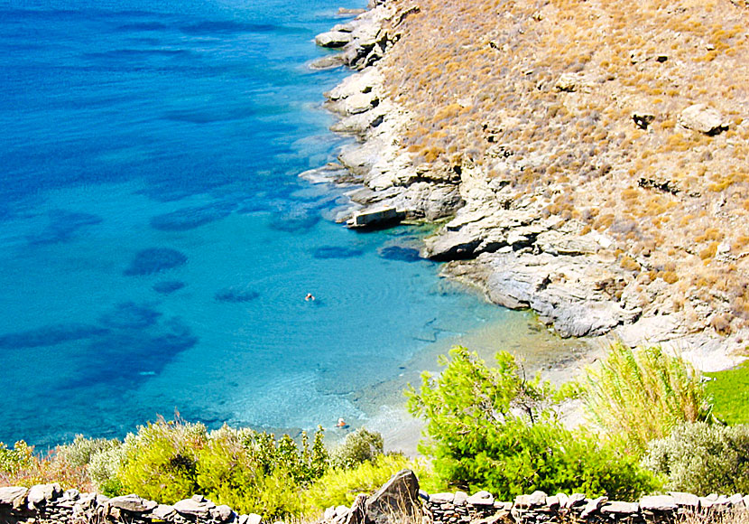 
Snorkeling with snorkel and mask in the sea surrounding the island of Kythnos. 