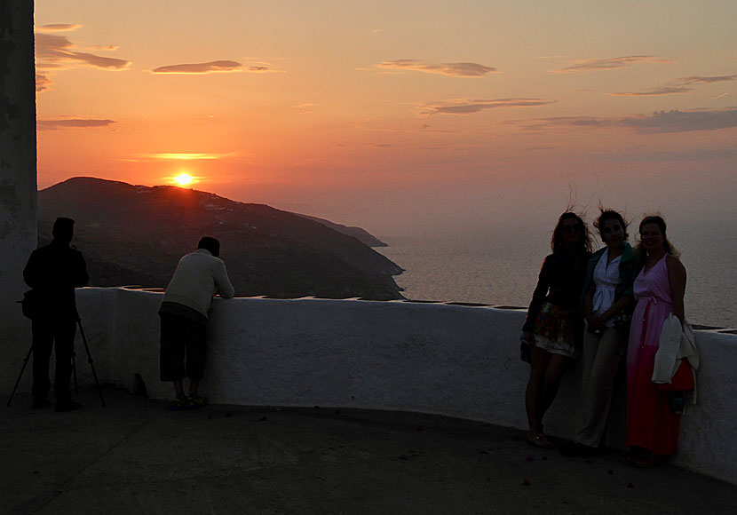 The sunset seen from Chora is something you don't want to miss when traveling to Folegandros.