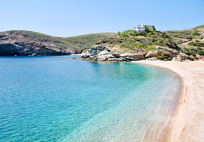 Vitali beach on northeastern Andros.
