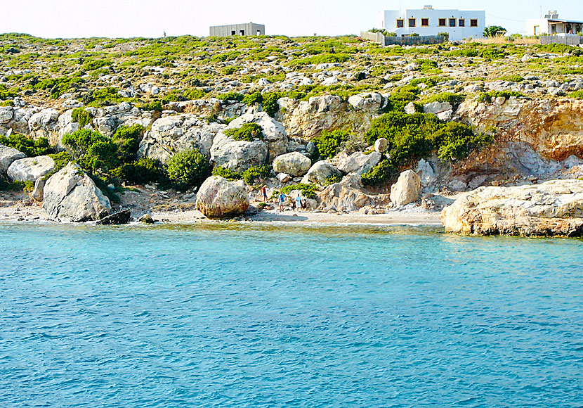 One of the beaches on Arki near Agathonissi and Samos.