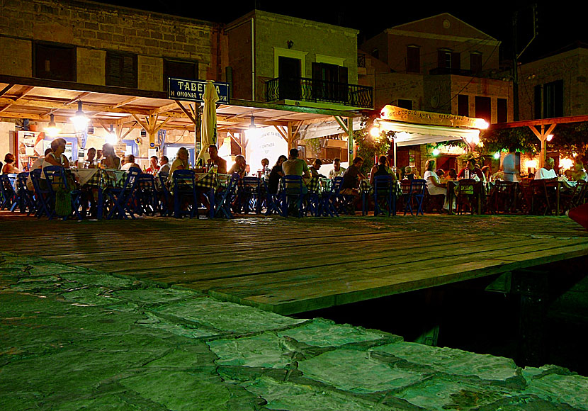 Good restaurants and tavernas on Chalki in the Dodecanese.