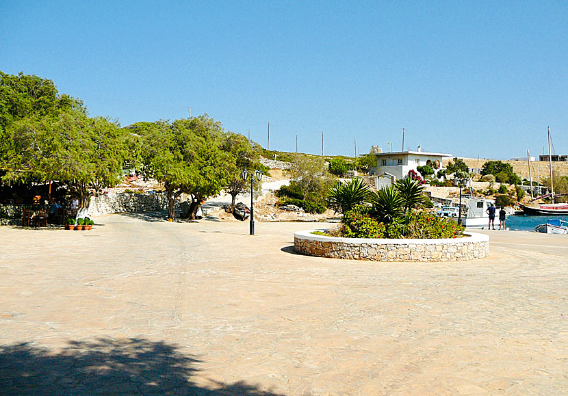 Restaurants in the square on the island of Arki.