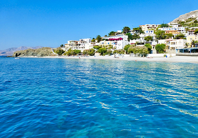 The island of Kalymnos in Greece is surrounded by wonderful water, like here in Myrties.