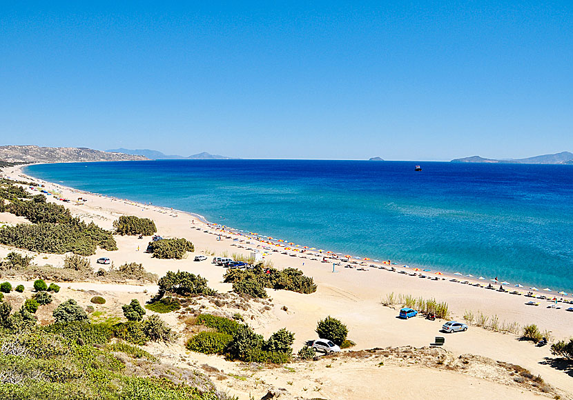 The fantastic sandy beaches of Polemi, Sunny, Markos and Langades on Eastern Kos in Greece.