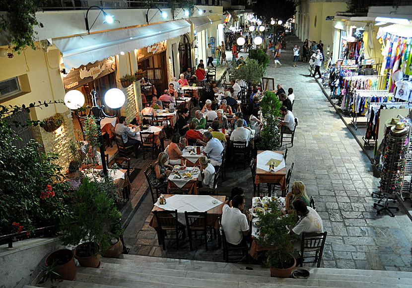 Very good Greek food in restaurants and tavernas on Kos in the Dodecanese.