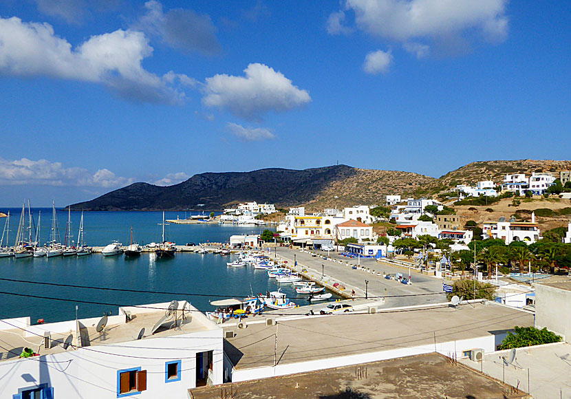 The cute little fishing port in Lipsi village.