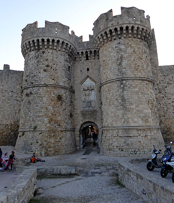 Marina Gate is one of the entrances to Rhodes Old Town.