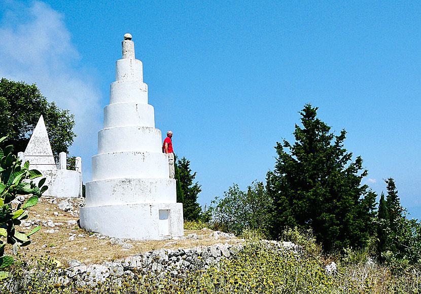 The strange pyramids in the village of Exogi on Ithaca.