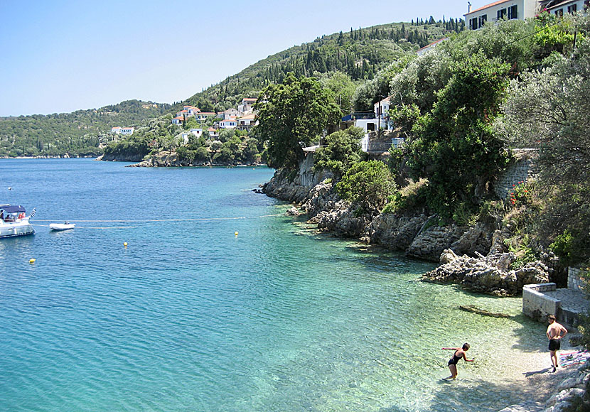 Kioni beach on Ithaca.