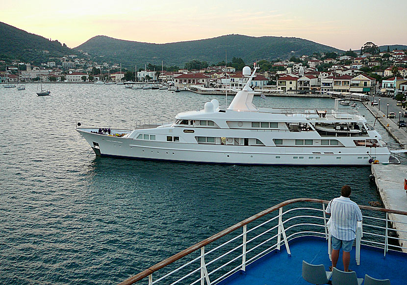 The port in Vathy on Ithaca.