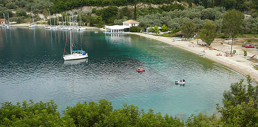 Spilia beach close to Spartochori in Meganisi.