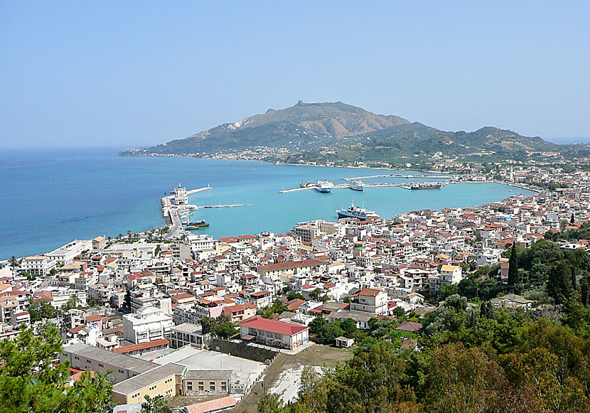 Zakynthos Town seen from Bochali fortress.